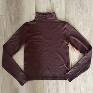 SKIMS Soft Smoothing Seamless Brown Turtleneck